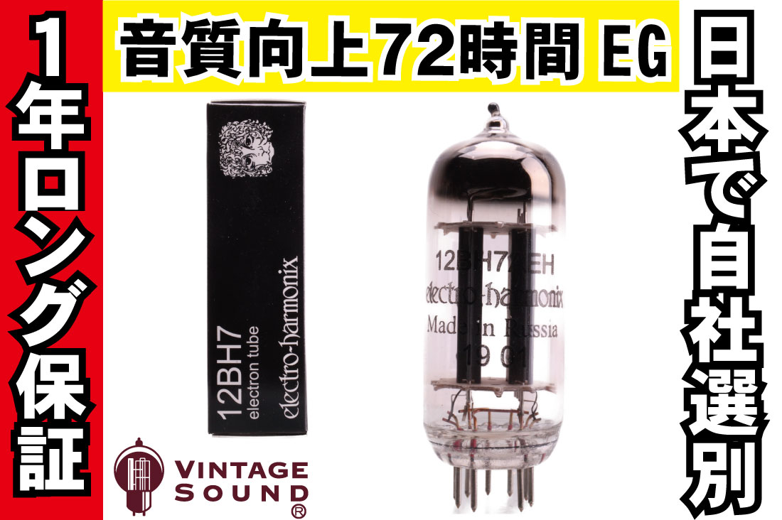 格安販売の E88CC 6922  EH エレハモ ノーマル  真空管PX10 １年ロング保証 音質向上72時間EG