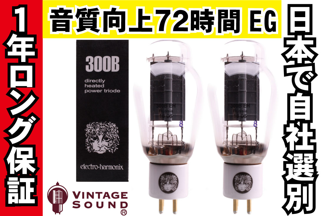 300B EH 2本マッチ 真空管PX29【１年ロング保証】【音質向上72時間EG】 【送料無料】